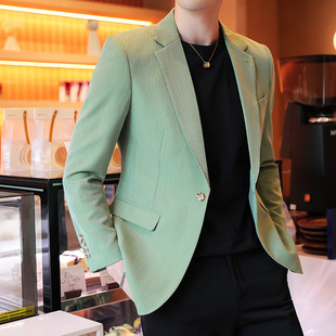 商务绅士亮色西服oversize舞台服装 秋季 外套加大码 休闲西装 潮 男士