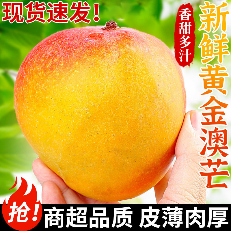 正宗黄金澳芒新鲜大芒果应当季现摘甜心芒苹果芒热带水果整箱包邮