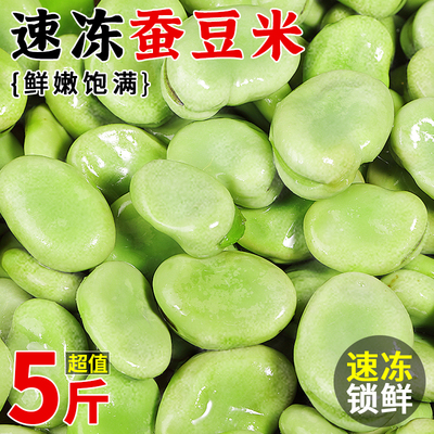 速冻蚕豆5斤带壳生嫩蚕豆农家蔬菜兰花胡豆竖豌豆罗汉豆包邮