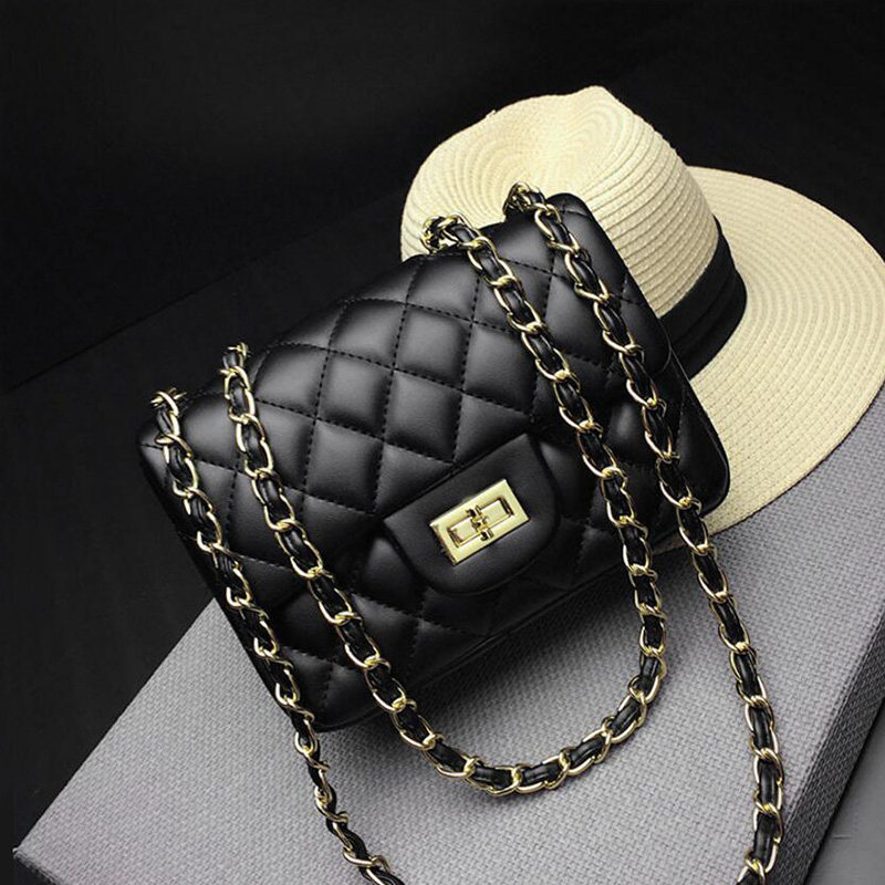 迷你小包包2020新款潮百搭小香风链条包ins网红菱格包单肩斜挎包