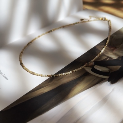 Metropoli｜香槟白蝶贝纤细手链