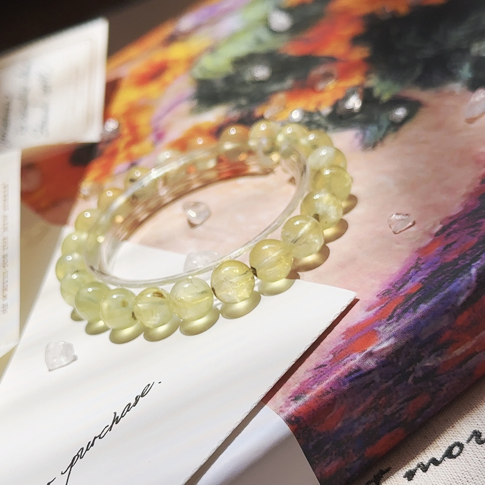 葡萄柚月桂园晶莹水晶葡萄石手链