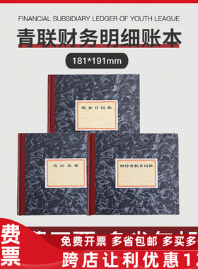 青联24K硬面D2402银行日记账现金日记账总分类账100张花面账本