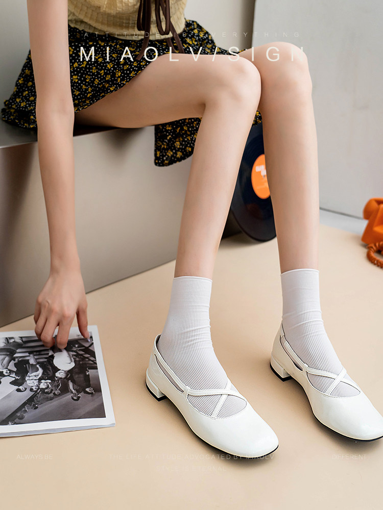 WONDERFUL COUPLE MILK FU SWEETHEART FLAT BALLET SHOES SOFT SOLE 2024 NEW SMALL FRAGRANCE WIND SINGLE SHOES MARY JANE SHOES