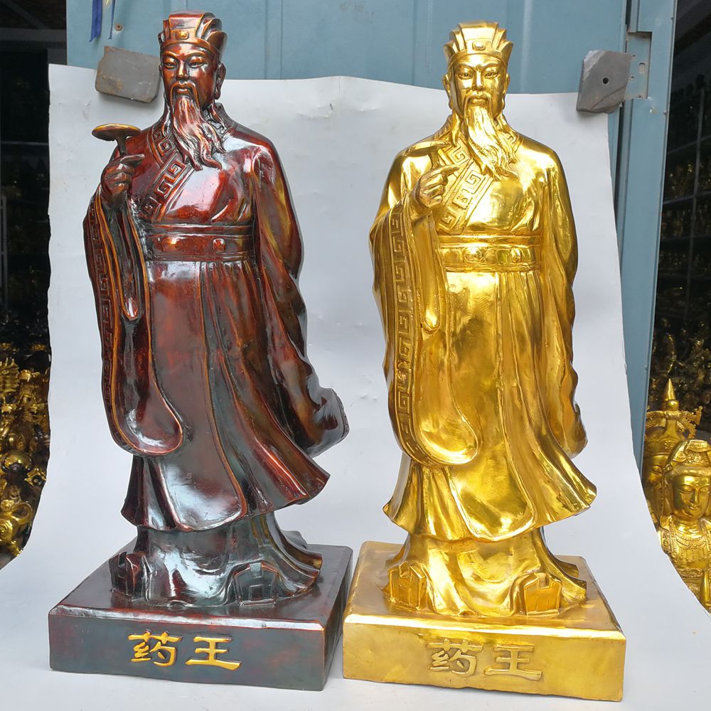 纯铜孙思邈站像桌面摆件