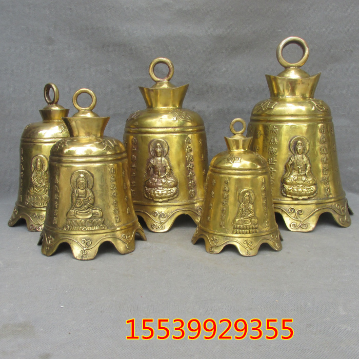 纯铜钟 铜风铃 观音钟 平安钟 铜铃铛 风水铜器 寺庙大钟 铃铛