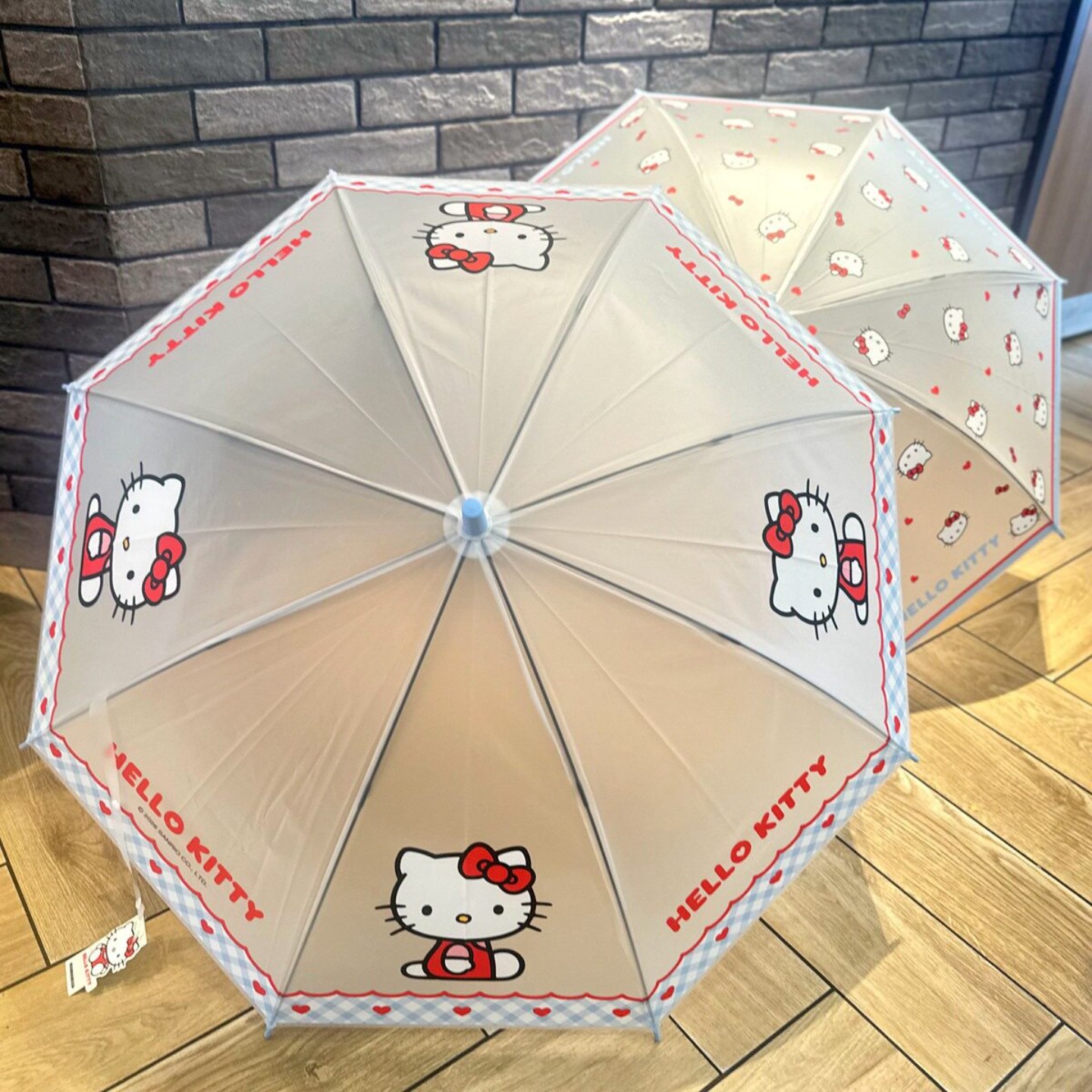 正版helloKitty透明长柄雨伞可爱便携儿童学生加厚凯蒂猫广告伞图片