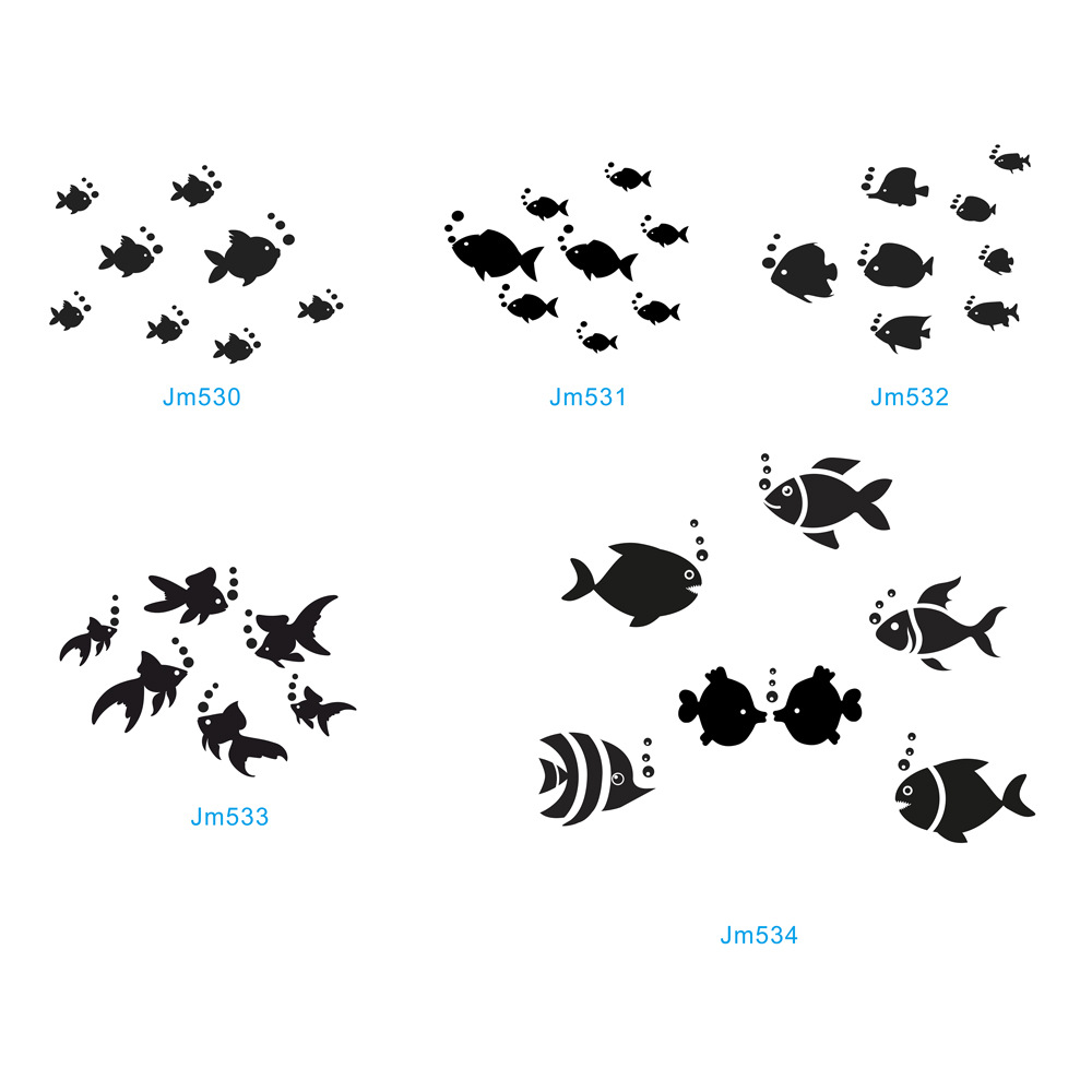 3d立体海洋鱼镜面墙贴客厅卫生间墙面补洞瓷砖防水贴画自粘装饰贴图片