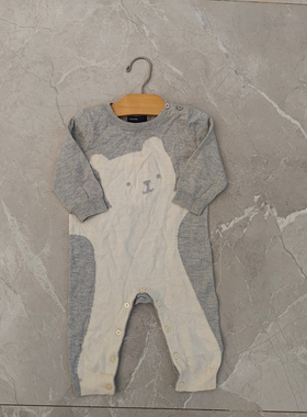 Gap婴幼童针织连体衣爬服 326093 137541