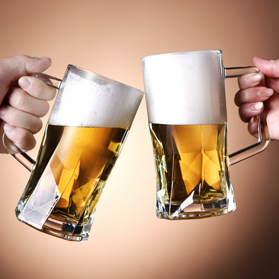 啤酒杯扎啤杯家用玻璃杯