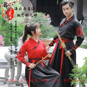 原创正品 武侠风汉服女中国风交领齐腰襦裙学生情侣装 春夏秋冬班服