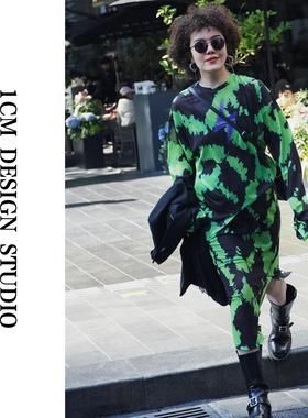 NONHUMAN蚂蚁家 25春季新款 原创设计师品牌 松紧腰印花半裙