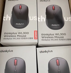 2.4G无线连接 WL300无线办公鼠标黑色 正品 联想thinkplus