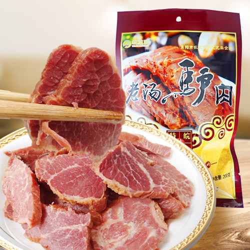 安徽特产皖菜园老汤驴肉200g袋装五香酱卤驴肉真空熟食即食下酒菜