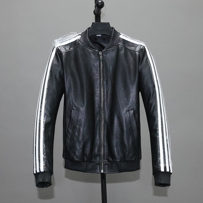 男女款头层牛皮棒球服真皮皮衣