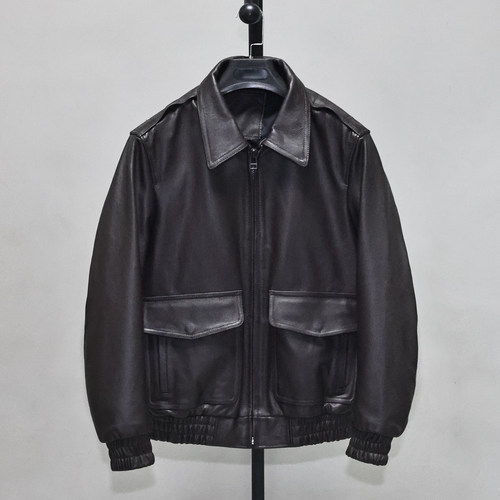 男女头层牛皮真皮皮衣飞行服夹克