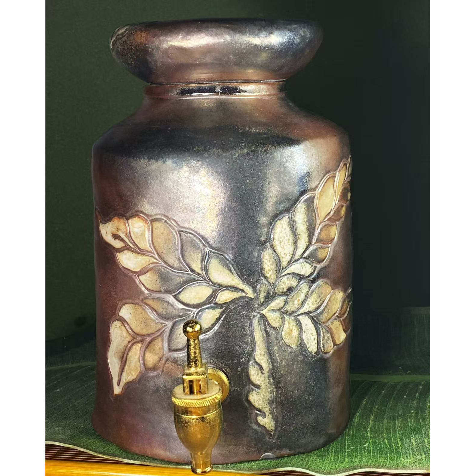 【艾达荷台湾柴烧】叶士琦老师手工柴烧储水缶水罐茶具茶壶茶叶罐