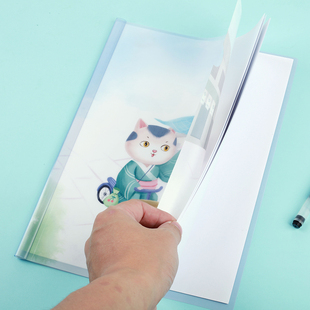 10个装A4抽杆文件夹大容量报告夹学生用试卷夹书皮夹子办公用品分