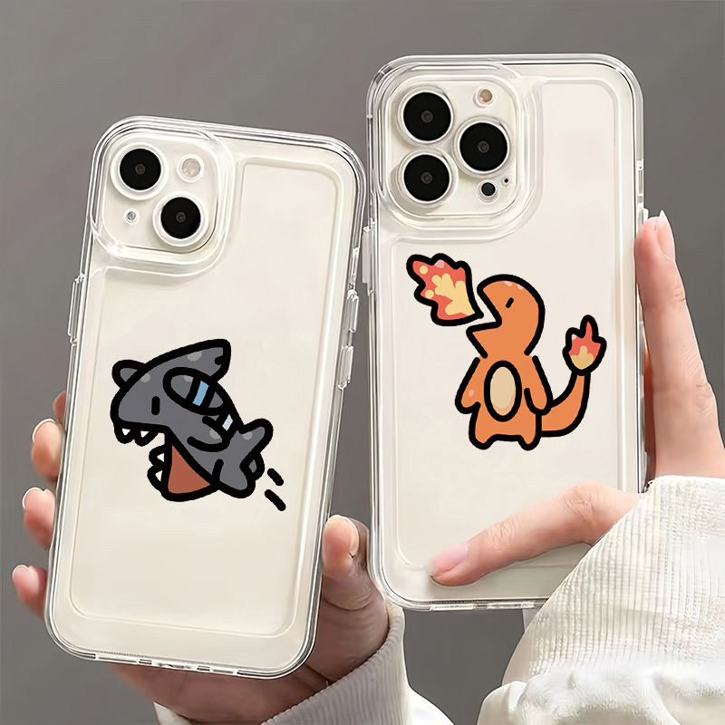 鲨鱼恐龙适用iPhone16promax手机壳新款苹果15/14/13/12pro/11超薄透明x/xr/xs/max女可爱16/i7p/8plus保护套