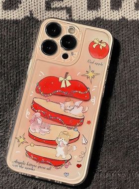 翅膀猫咪适用苹果16/15pro手机壳超薄华为mate60软壳p50荣耀100红米note11/9女OPPOreno13小米14/vivos12/s17