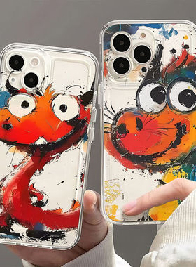 美术龙适用苹果16/15pro手机壳华为mate60超薄p50荣耀100红米note11女OPPOreno13/9/8小米14/vivos12/s17软壳