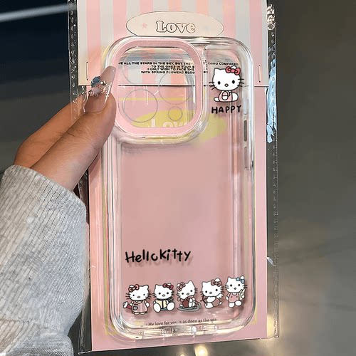 排排KT猫苹果17/16/15pro手机壳华为mate60适用p50荣耀100红米note11女OPPOreno13/9/8小米14/vivos12超薄x80