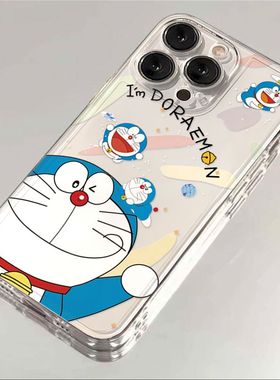 多啦A梦适用iphone17promax可爱手机壳苹果13/15/12/11保护套xr华为p70女vivox100小米14防摔oppo红米k60/s16