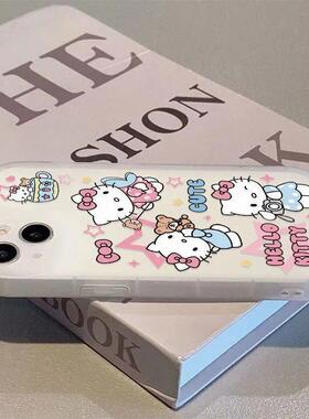 可爱相机kt猫适用苹果17手机壳新款16promax华为mate60荣耀x50红米note11女OPPOreno13/8小米14/vivos12/s15e