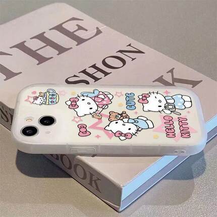 可爱相机kt猫适用苹果17手机壳新款16promax华为mate60荣耀x50红米note11女OPPOreno13/8小米14/vivos12/s15e