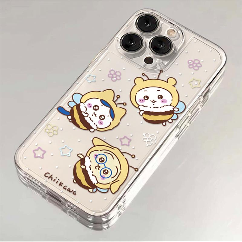 蜜蜂吉伊卡哇适用苹果17/16pro手机壳华为pura70/p50套mate60红米note11女OPPOreno13/9/8小米14/vivos12/s15