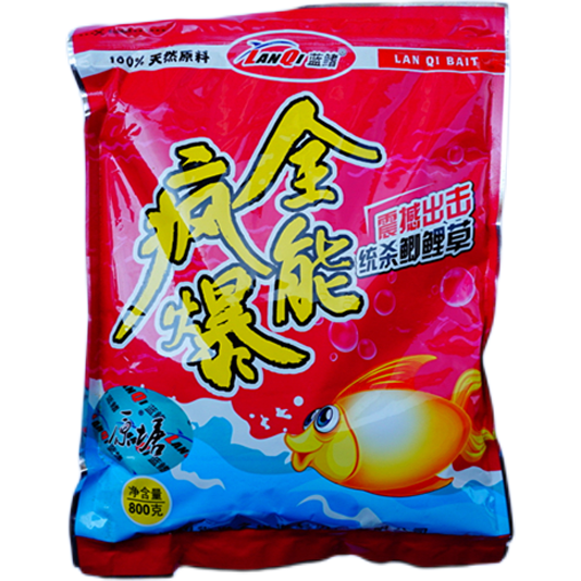 河南渔知缘黄色疯爆升级版全能疯爆原塘果香薯香糖香膨化鲤鱼饵料