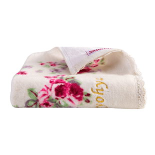 TAYOHYA多样屋玫瑰园印花毛巾纯棉面巾浴巾田园风女士柔软吸水