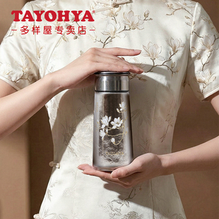 TAYOHYA多样屋玉兰云起流光钛杯300ml纯钛带茶隔保温杯泡茶礼盒装