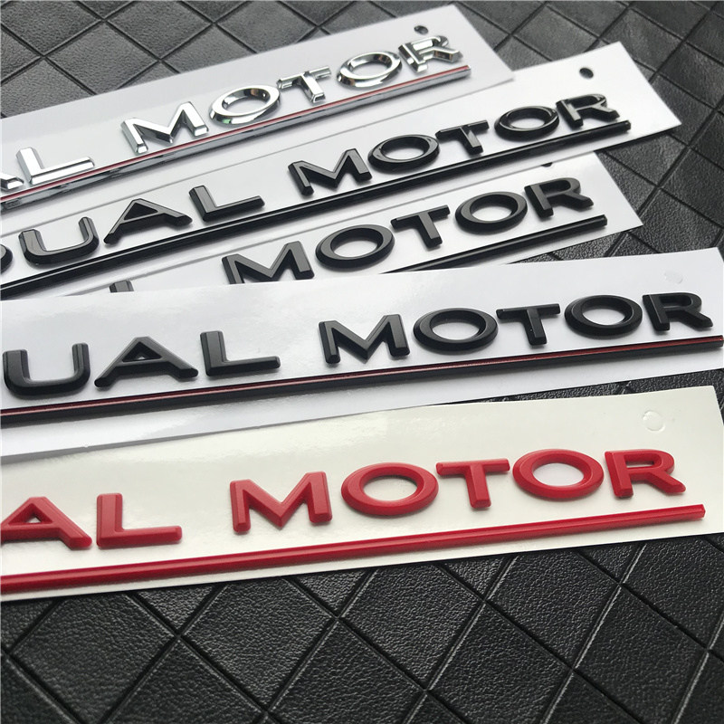 特斯拉model3车标高性能版dualmotor字母改装tesla后车尾英文标志
