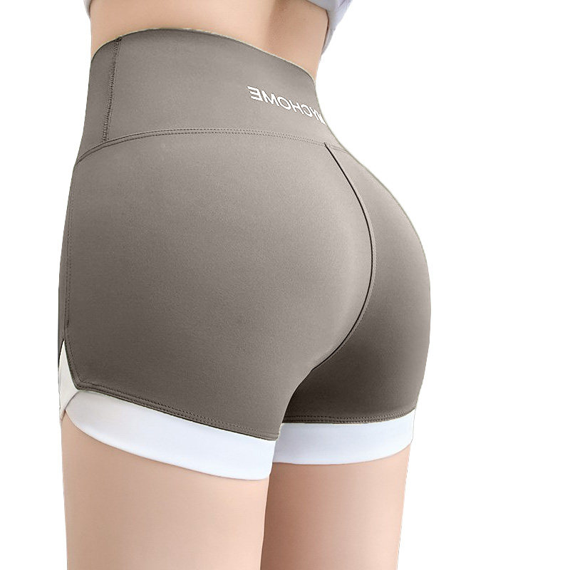 不卷边3分裤提臀短裤 撞色瑜伽健身安全夏季高腰凉感外穿无尴尬线