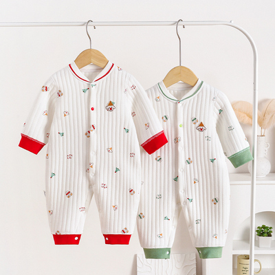 连体衣A类纯棉秋冬加厚