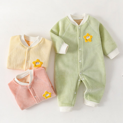 连体衣加厚秋冬专属加绒保暖