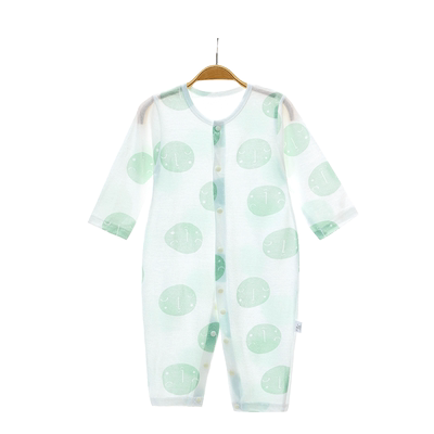 纯棉长袖连体衣薄款婴儿夏季