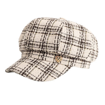 复古小香风百搭八角帽