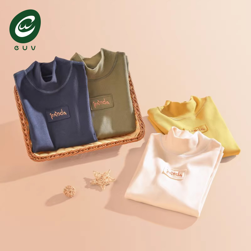 euv高领冬季加绒儿童德绒打底衫