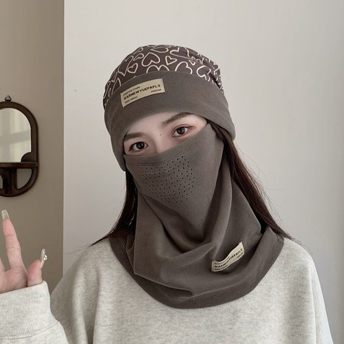 冬季保暖盆帽骑行头套女款户外跑