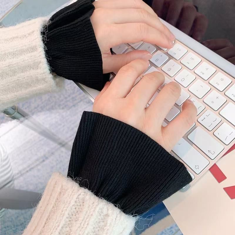 针织螺纹加长护手腕男女用