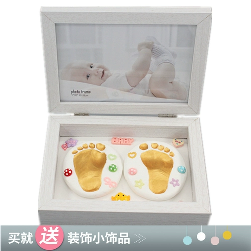 Детские отпечатки рук и ног, чернильная подушечка, отпечаток рук, детский сувенир для новорожденных, складная подарочная коробка, подарок на день рождения