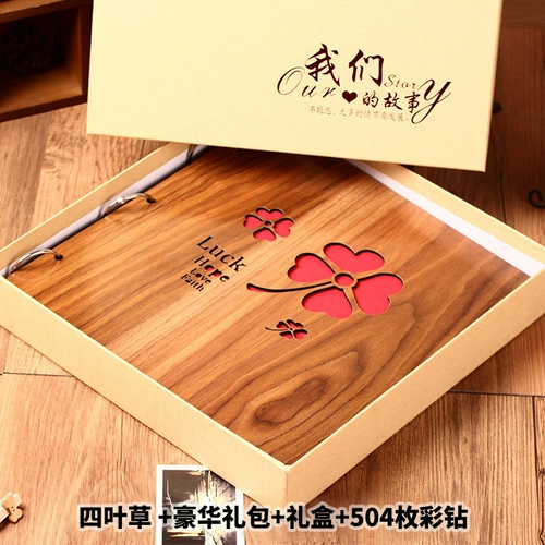 Деревянный фотоальбом, книга роста для влюбленных, DIY, подарок на день рождения