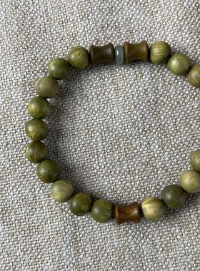 古风禅意绿檀木单圈手串