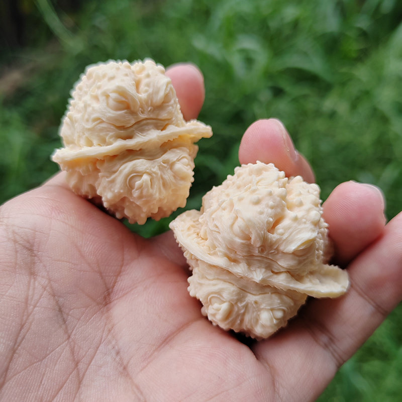 掌中手把件象牙果金蟾手球图片