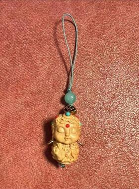 芭比檀香木雕刻度母手机链