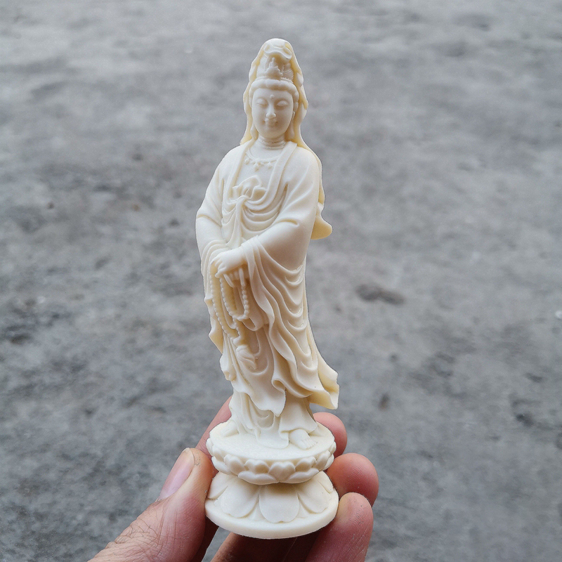 象牙果南海观音佛像摆件禅意