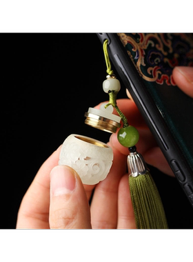 夜光石香囊复古风镂空雕花香器手机链钥匙扣包包挂件diy香薰配饰