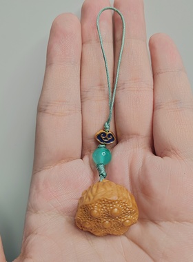 檀香木雕刻多子莲蓬包挂件紫檀木挂绳挂坠多子多福国风diy手机链